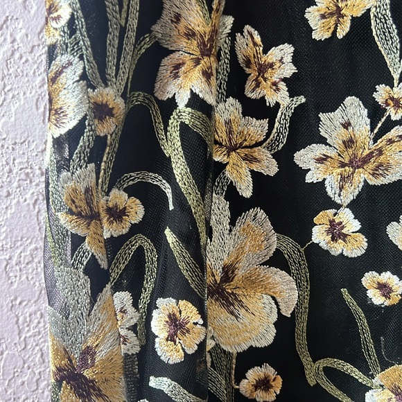 Aritzia Little Moon Floral Embroidered Sip Dress - Picture 4 of 5